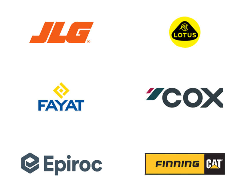 A montage of automotive and transport manufacturer logos
