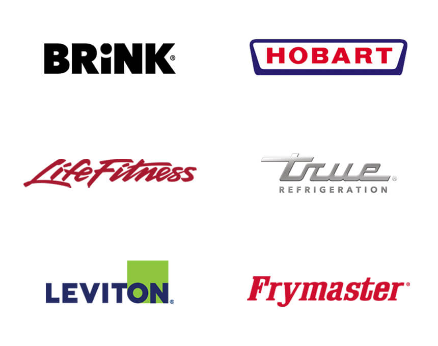 A montage of consumer products manufacturer logos