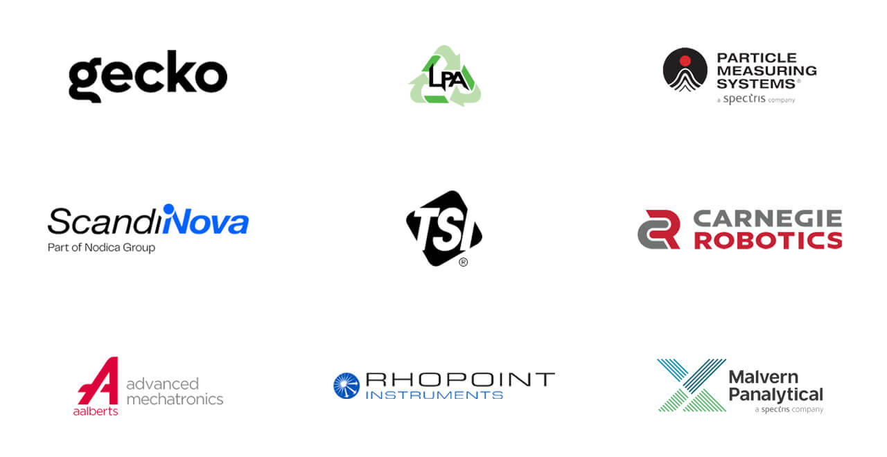A montage of high tech and electronics manufacturer logos