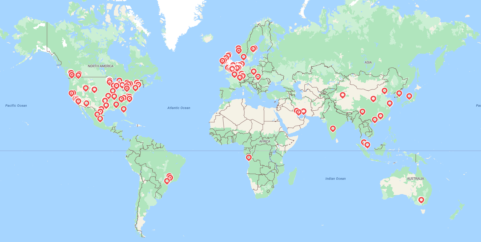 NoMuda Customer Location Map